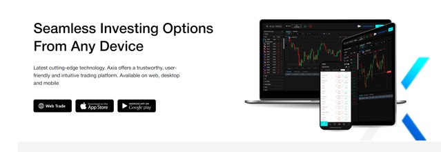 trading with Axia on any device